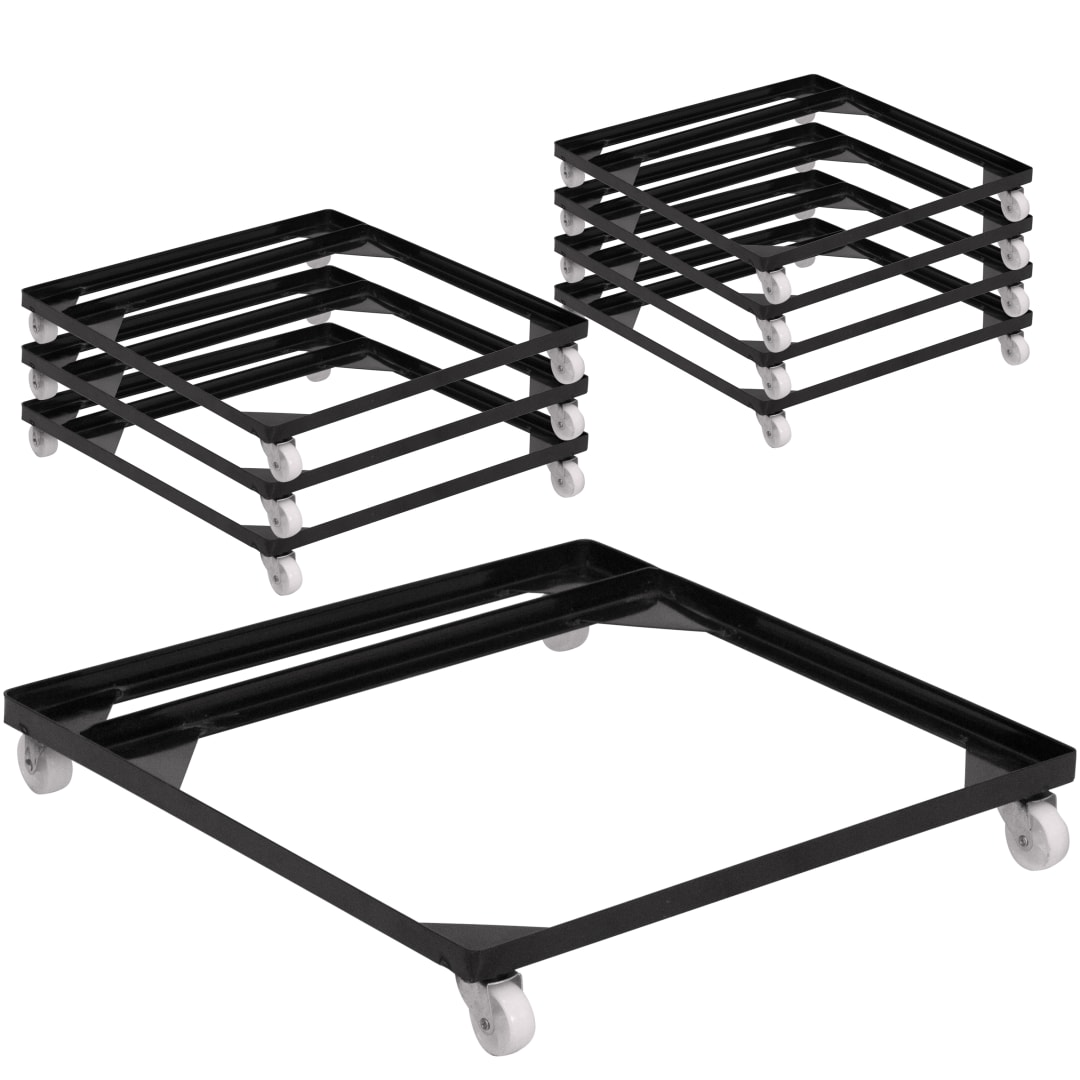 8 Pack HERCULES Series Steel Stack Chair and Church Chair Dolly