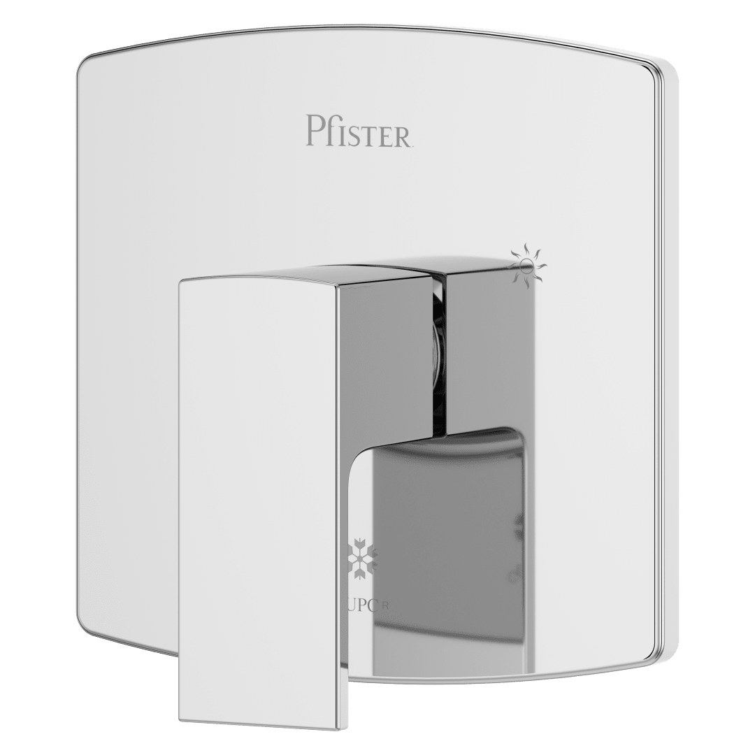 Pfirst Modern Valve Only Trim in Polished Chrome