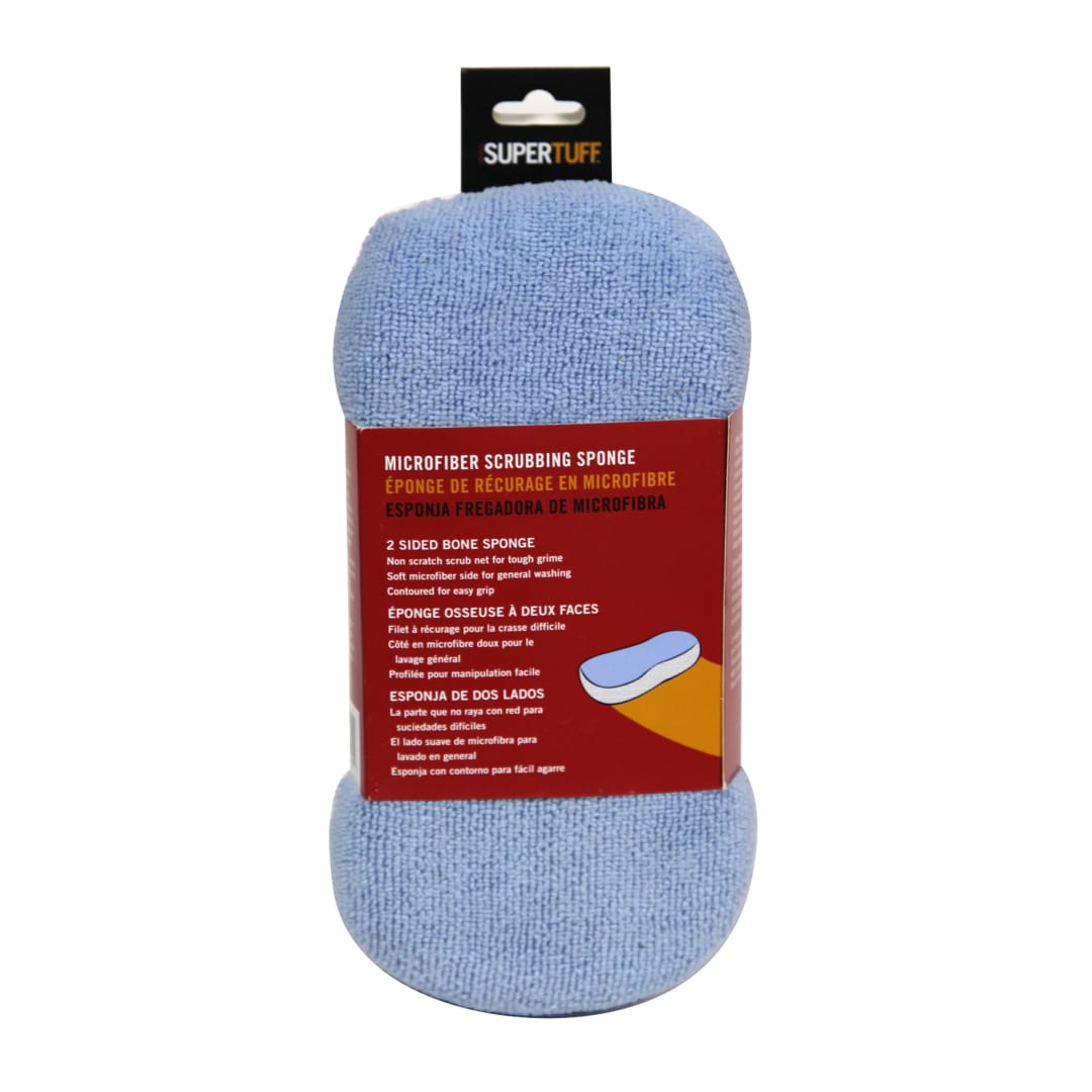 SuperTuff® Microfiber Scrubbing Sponge, 8.5"x 4"x 2"