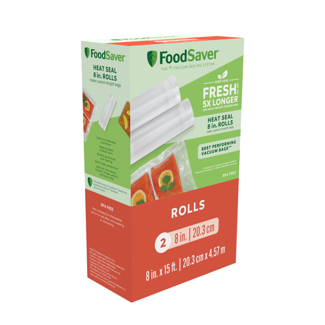 FoodSaver® 8" x 15' Vacuum Seal Roll, 2 Pack