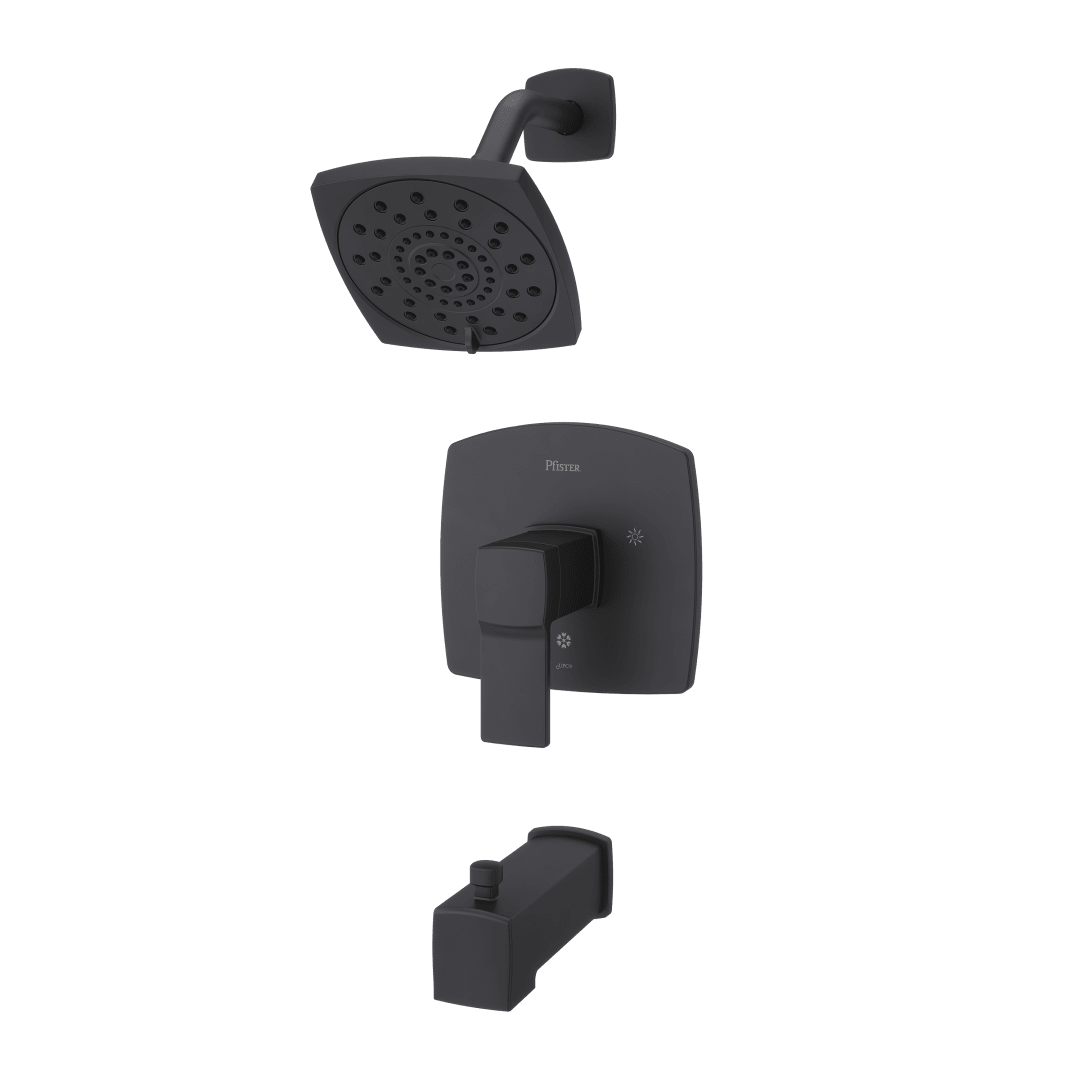 Deckard 1-Handle Tub & Shower Trim in Matte Black