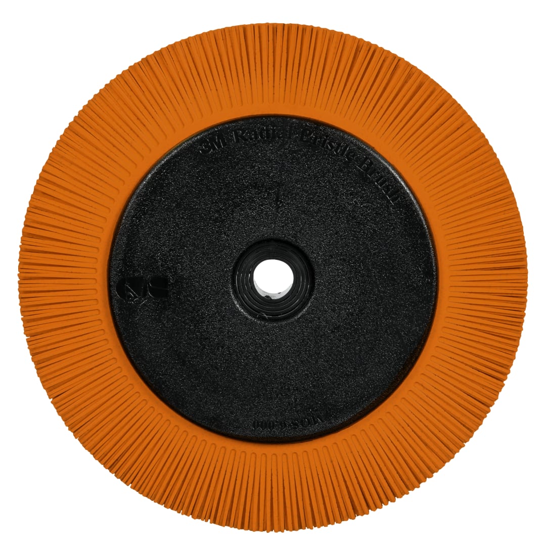 Scotch-Brite™ Hassas Radyal Bristle Fırça, PN-RB, 80+, 203,2 mm x 25,4 mm x 31,75 mm (8 inç x 1 inç x 1-1/4 inç), Tip S, Flanşlı