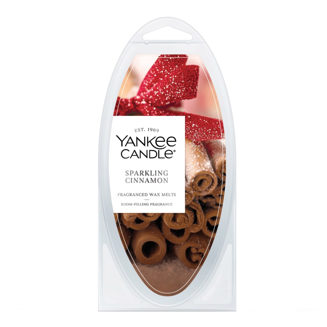 Yankee Candle Sparkling Cinnamon Fragranced Wax Melts, 1 Pack of 6, 2.6 oz