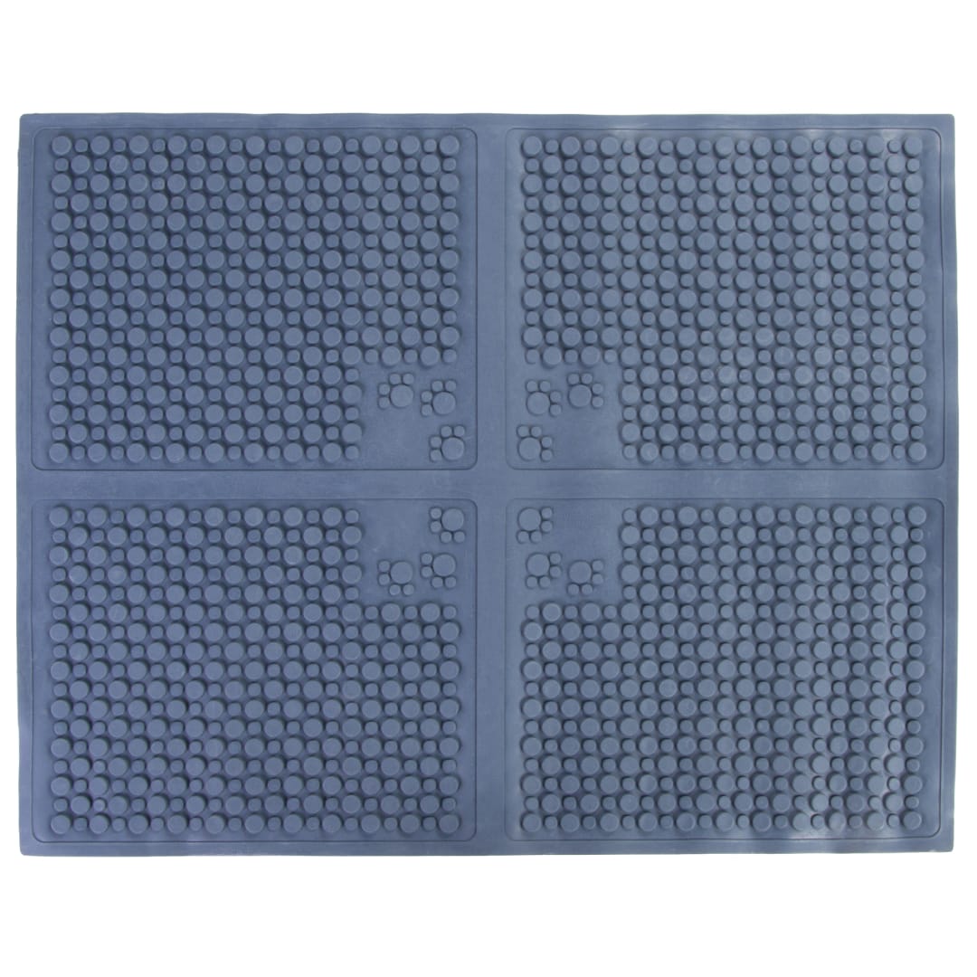 Petlinks Purr-fect Paws Multipurpose Cat Litter Mat, Large, Blue