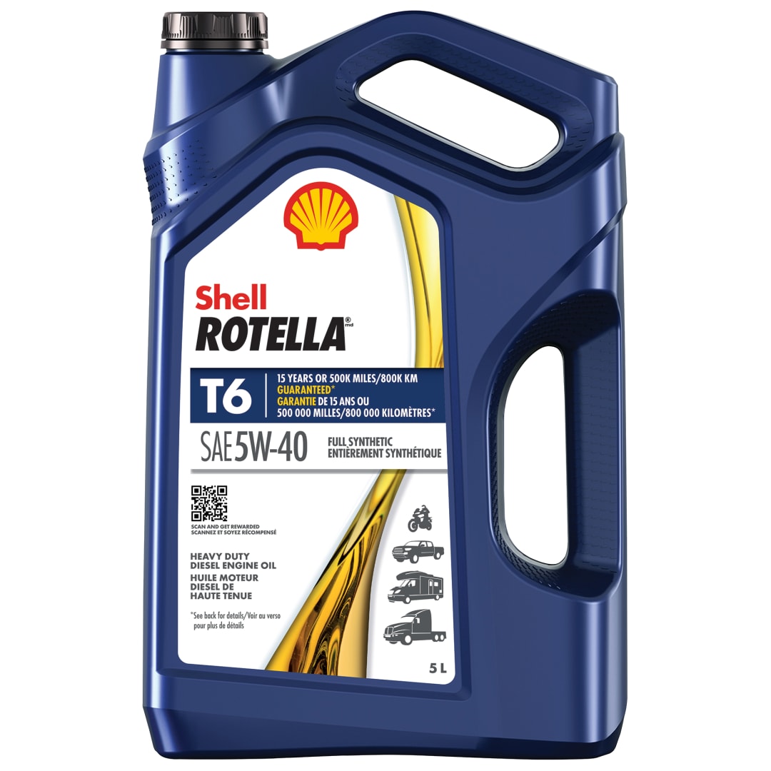Shell Rotella T6 Full Synthetic 5W-40 Diesel Engine Oil, 5 Litre