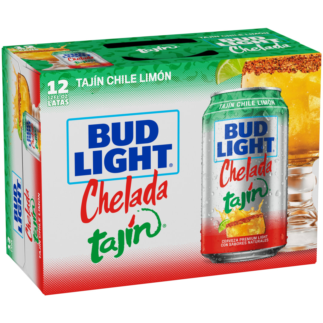 Bud Light Chelada Tajin Chile Limon Beer 12 Pack 12 fl oz Can