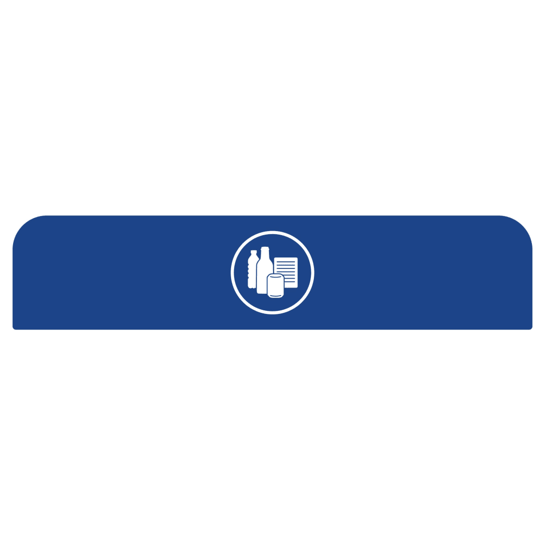 Configure™ Mixed Recycling 45 Gal Blue Sign