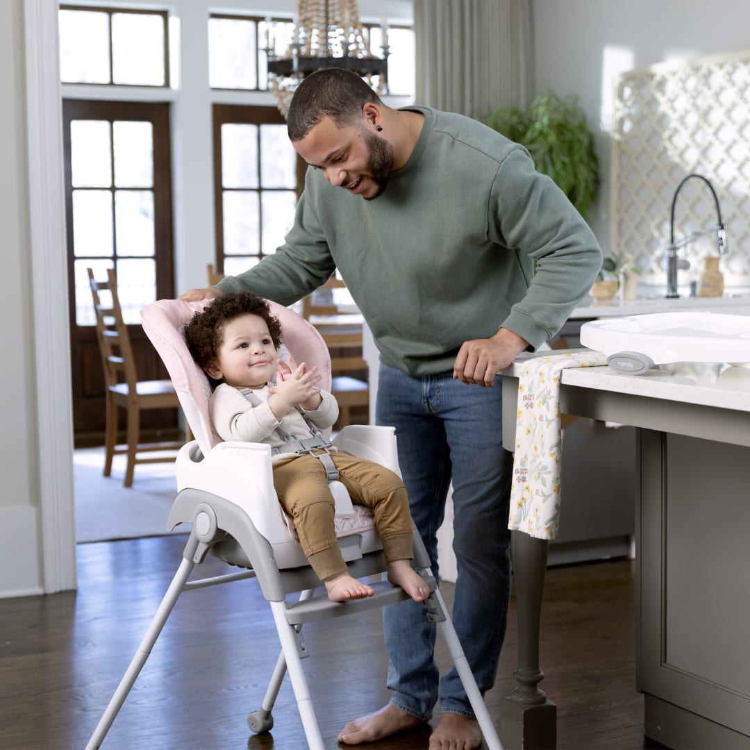 ING FOLDING TRIO HIGH CHAIR PINK