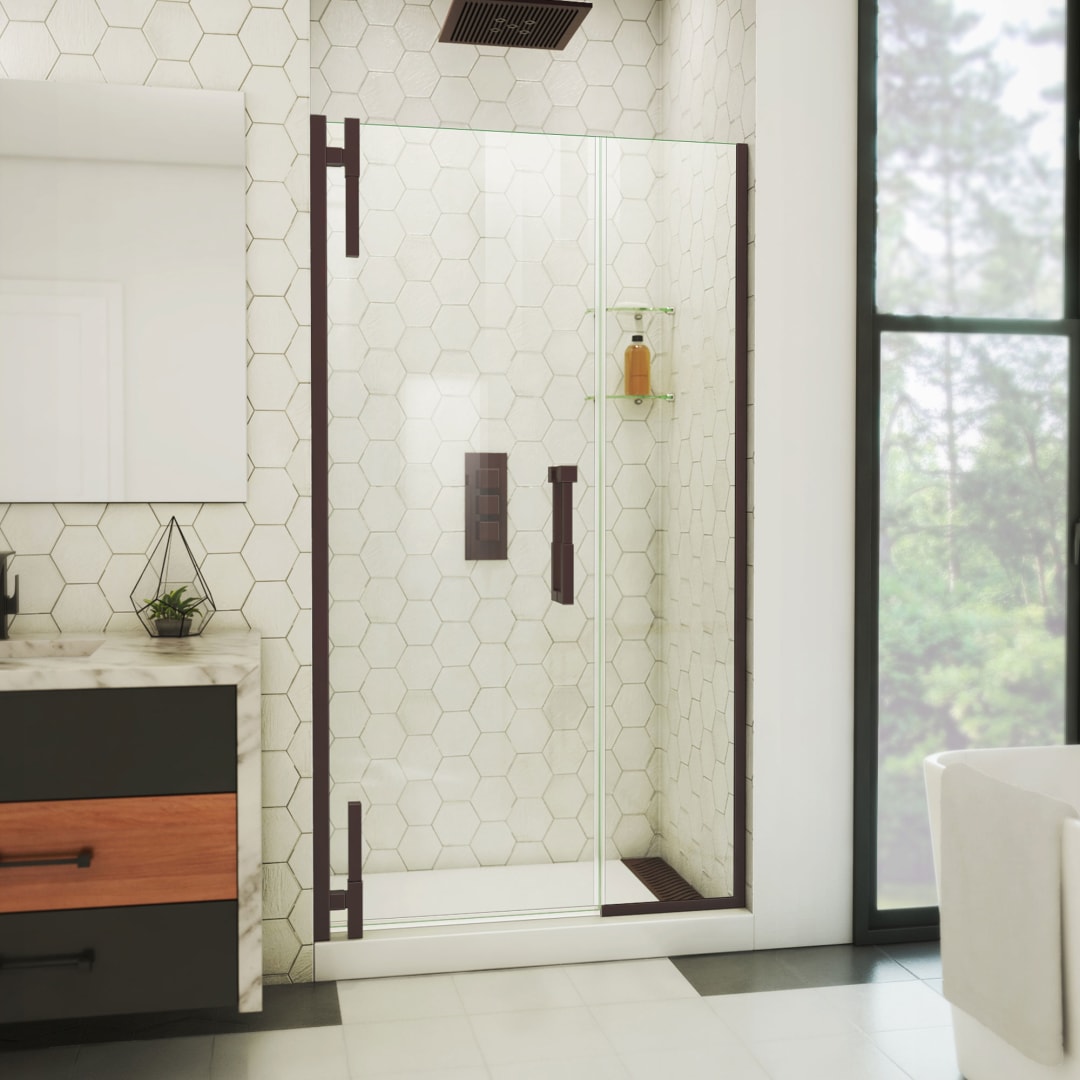 DreamLine Ascend 40 - 41 inch W x 72 inch H Frameless Pivot Shower Door in Oil Rubbed Bronze