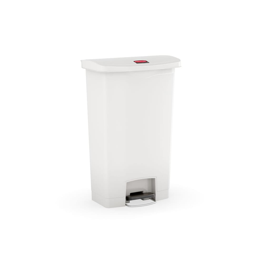 Slim Jim® 18 Gal Step On Resin Front Step White
