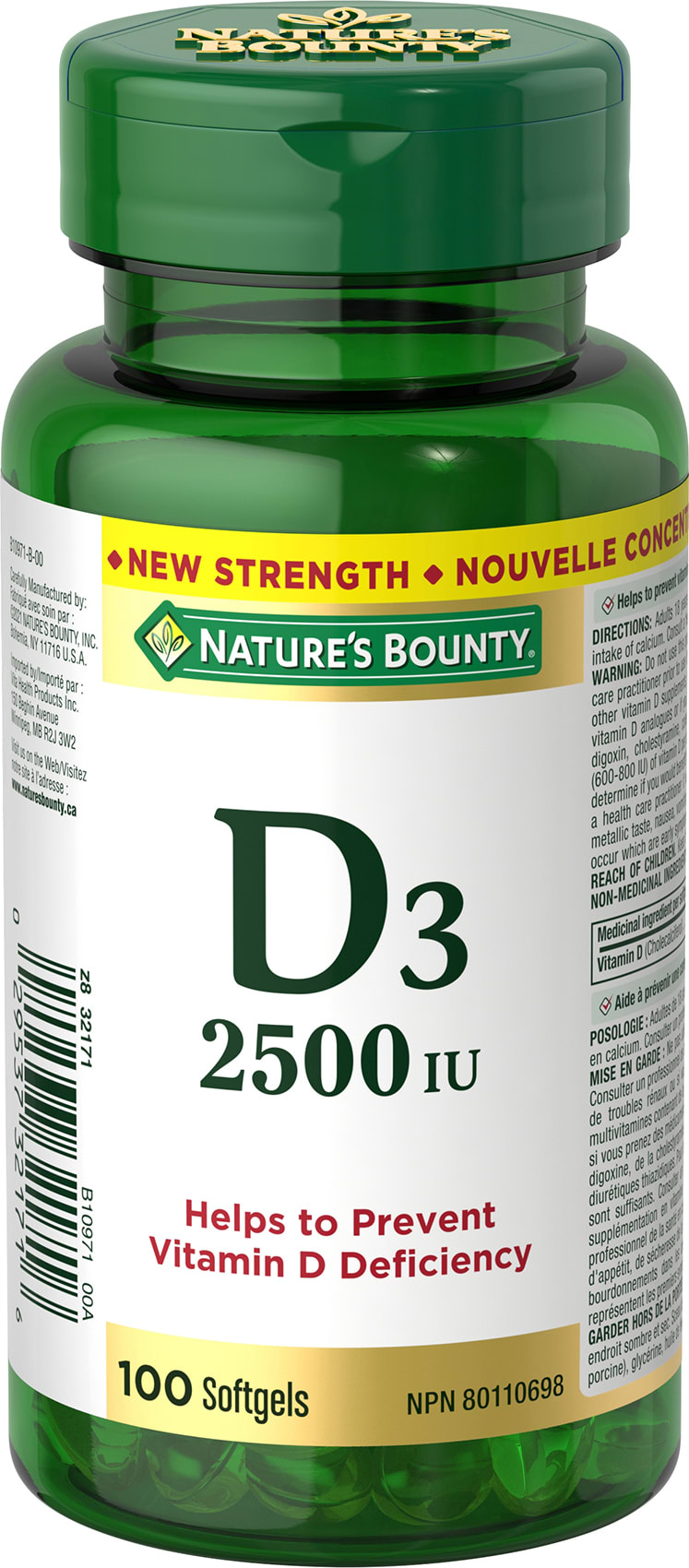 NBTY Vit D 2500IU 24x100 SGL CA