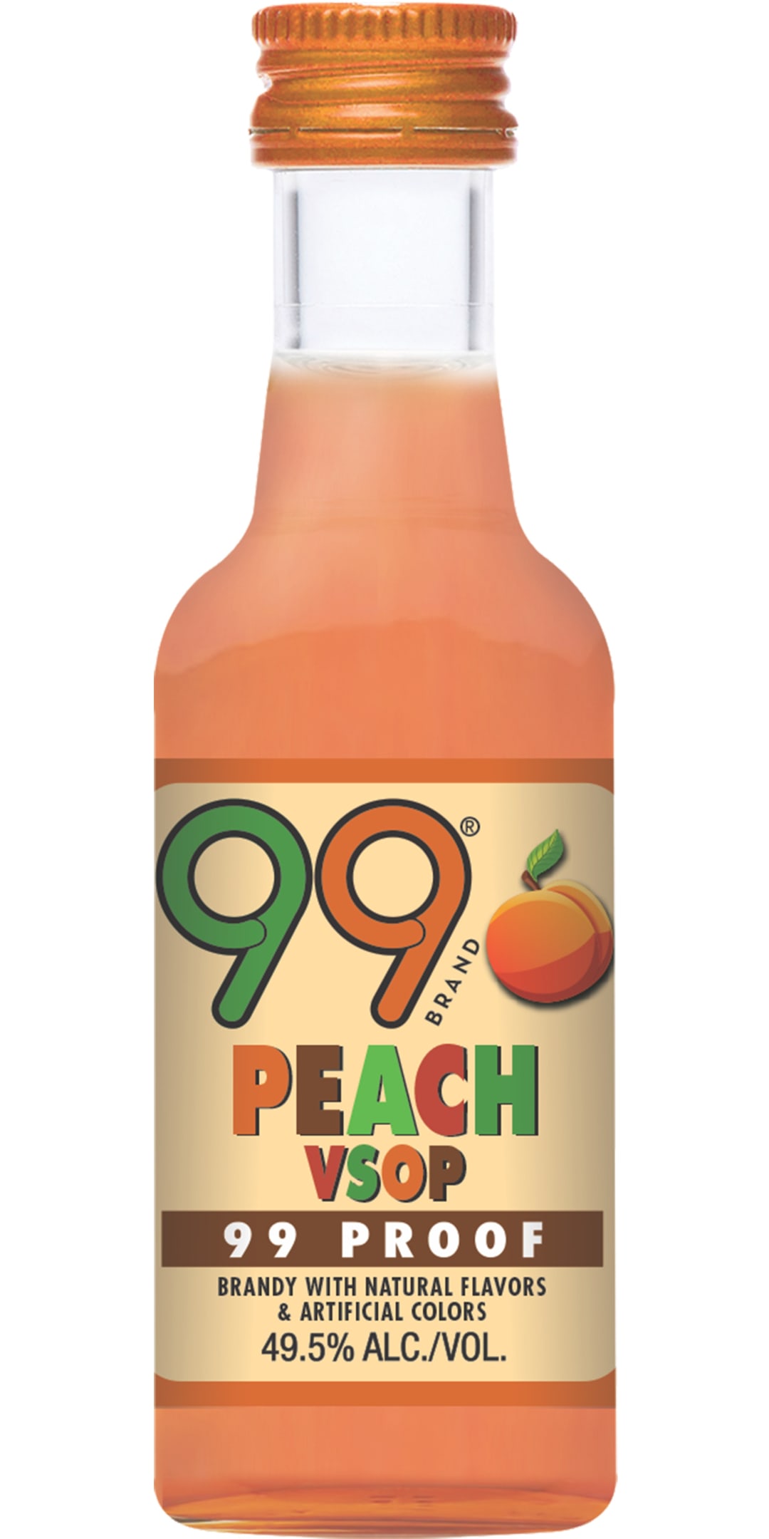 99 Brandy Peach Plastic 10/12PK 50ML