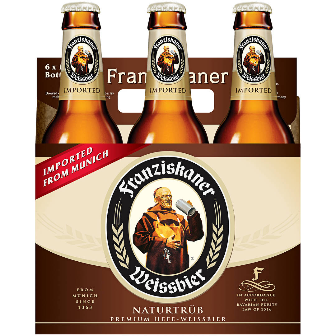 Franziskaner Hefeweizen, 6 Pack 12 fl. oz. Bottles, 5% ABV
