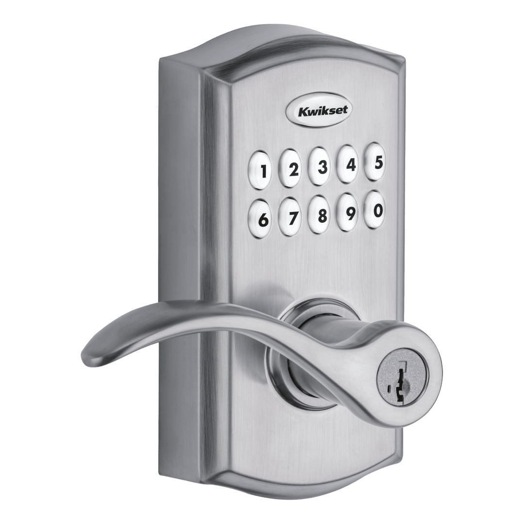 955 SmartCode™ Electronic Pembroke Lever featuring SmartKey Security™ in Satin Chrome