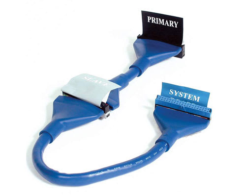 24 in Blue Round ATA 100/133 IDE cable