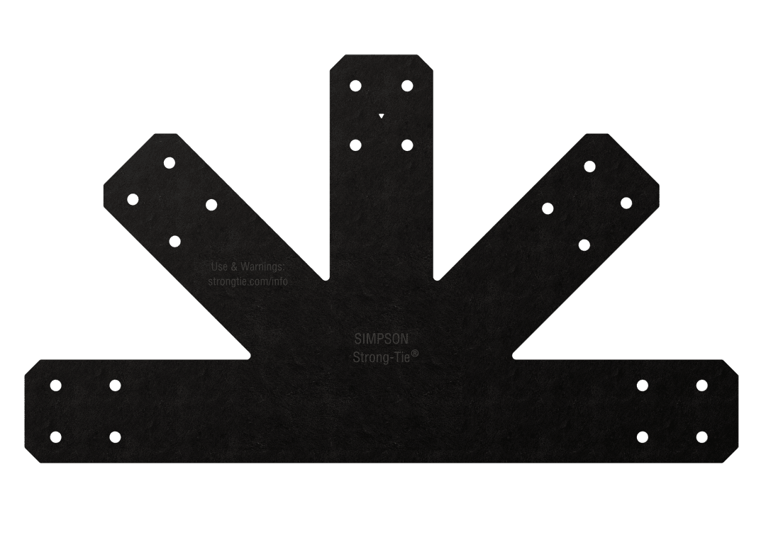 Simpson Strong-Tie APVGP1212 Outdoor Accents® Avant Collection™ 12:12 Pitch, Black Powder-Coated Gable Plate (Pack of 40)