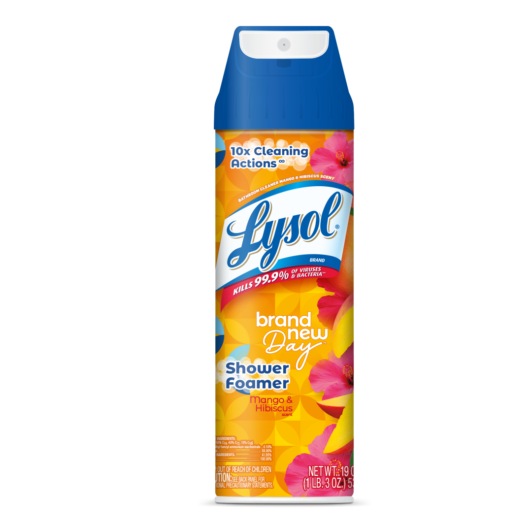 LYSOL® Bathroom Cleaner – Brand New Day™ Foamer Aerosol Mango & Hibiscus 12/19 oz.