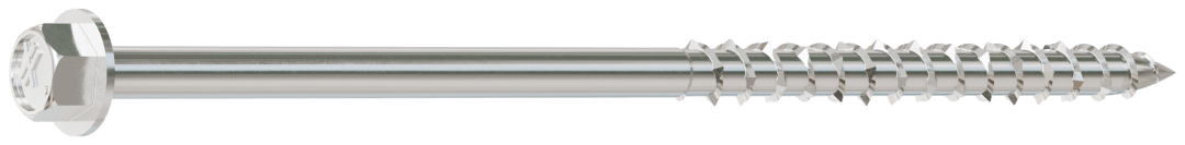 Simpson Strong-Tie SDWH19500SS-R100 Strong-Drive® SDWH™ TIMBER-HEX SS Screw — 0.185 in. x 5 in. 5/16 Hex, Type 316 (100-Qty) (Pack of 6)