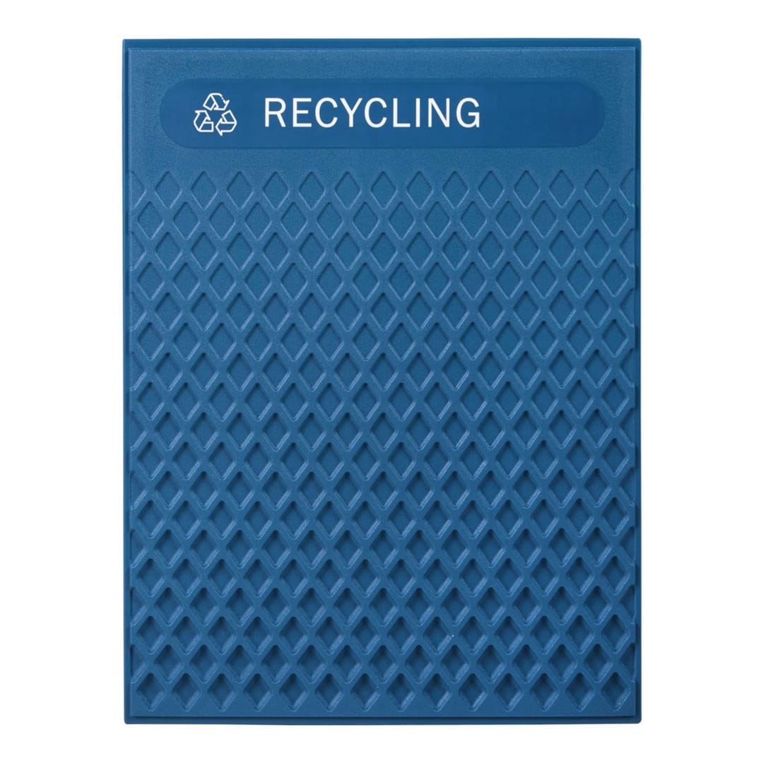 Rubbermaid Commercial Products Decorative Plastic Mixed Recycling Panels, Blue