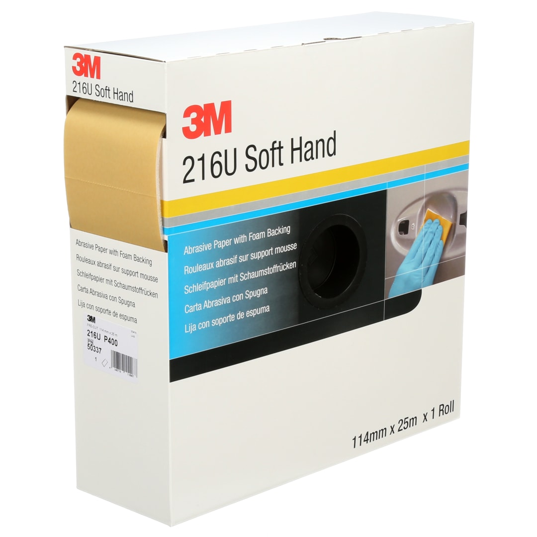 3M™ Yumuşak Aşındırıcı El Rulosu 216U, 114 mm x 25 m, P400, 50337