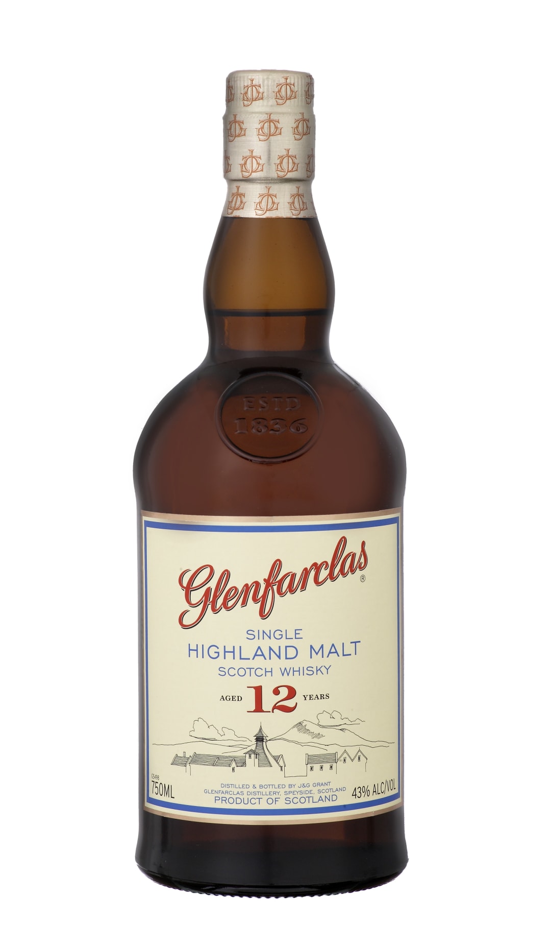 Glenfarclas 12 Years Aged Single Highland Malt Scotch Whisky 750ml 86 Proof