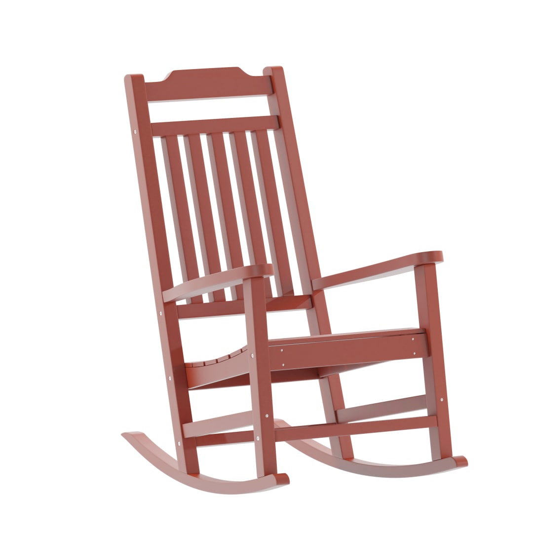 Winston All-Weather Poly Resin Rocking Chair in Red