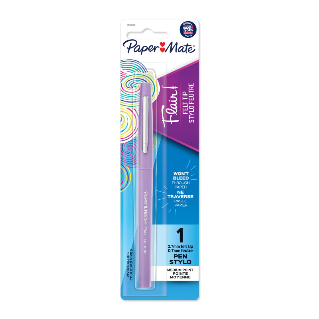 Paper Mate® Flair Felt Tip Pens, Medium Point (0.7mm), Lilac, 1 Count
