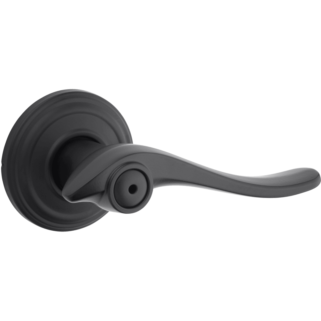 Avalon Bed/Bath Lever in Matte Black