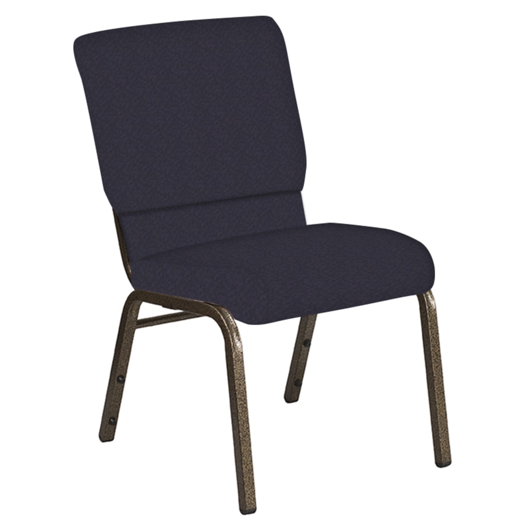 18.5''W Church Chair in Bonaire Duke Fabric - Gold Vein Frame