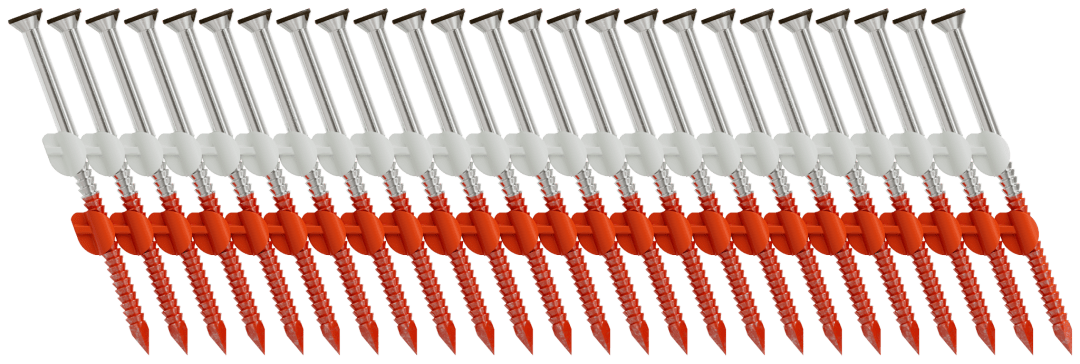 Simpson Strong-Tie S11A237KJB 20–22° Plastic Strip, Casing Head, Ring-Shank Nail — 2-3/8 in. x 11 ga. Brown (1000-Qty) (Pack of 4)