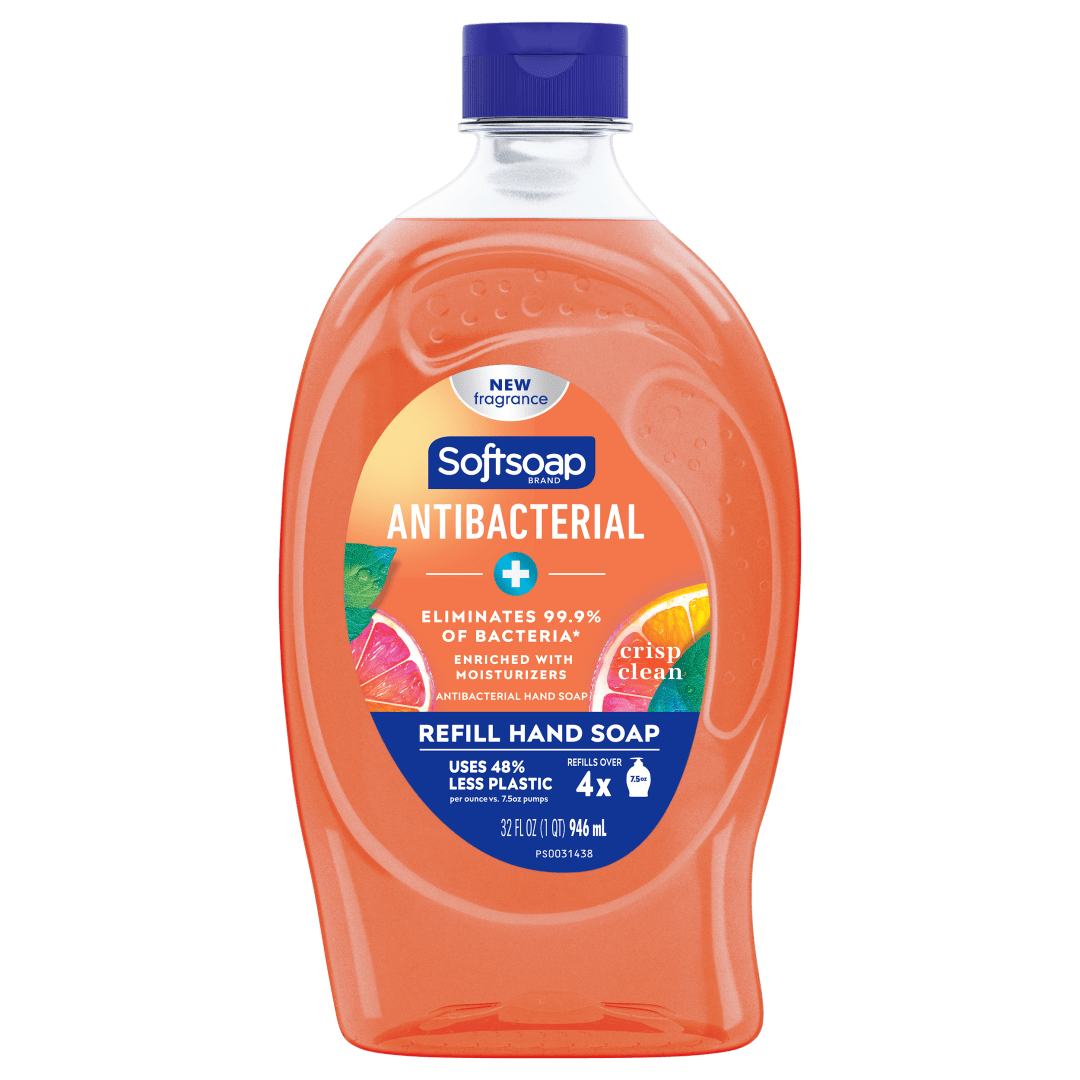 Softsoap Antibacterial Liquid Hand Soap Refill, Crisp Clean - 32 Fluid Ounce