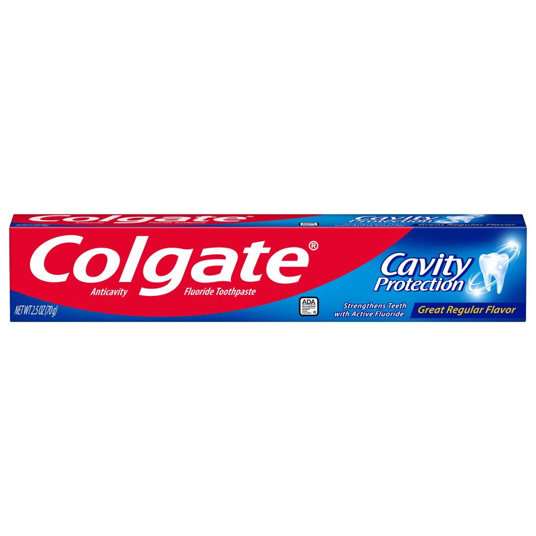 Colgate Cavity Protection Toothpaste with Fluoride, Great Regular Flavor - 2.5 Ounce