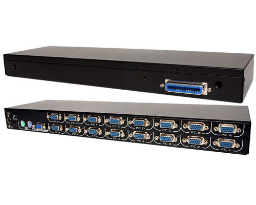 1U 16 Port StarView PS2 KVM Switch