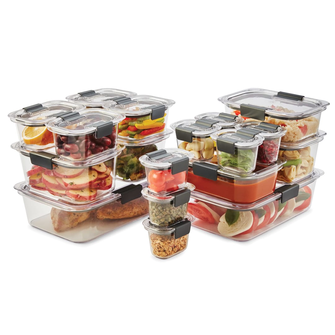 Rubbermaid® Brilliance™ Leak-Proof Food Storage Containers with Airtight Lids, Set of 18 (36 Pieces Total) |BPA-Free & Stain Resistant