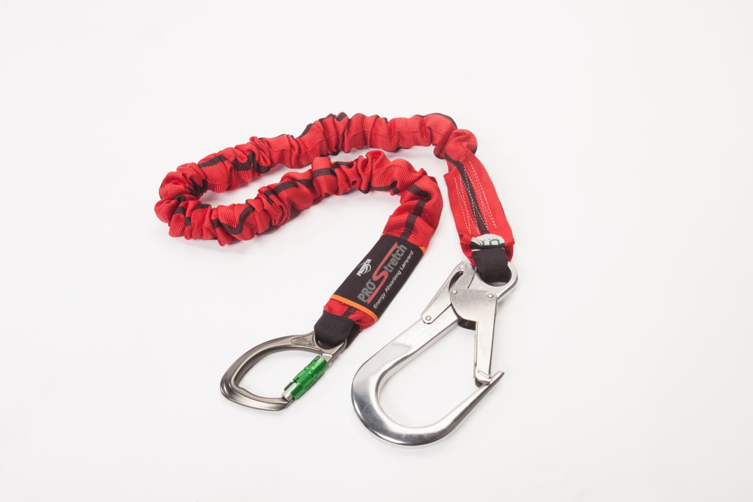3M™ Protecta® Shock Absorbing Lanyard, Edge Tested, Elasticated Webbing, Single Leg, 2.00 m, AE5220SBK/SE