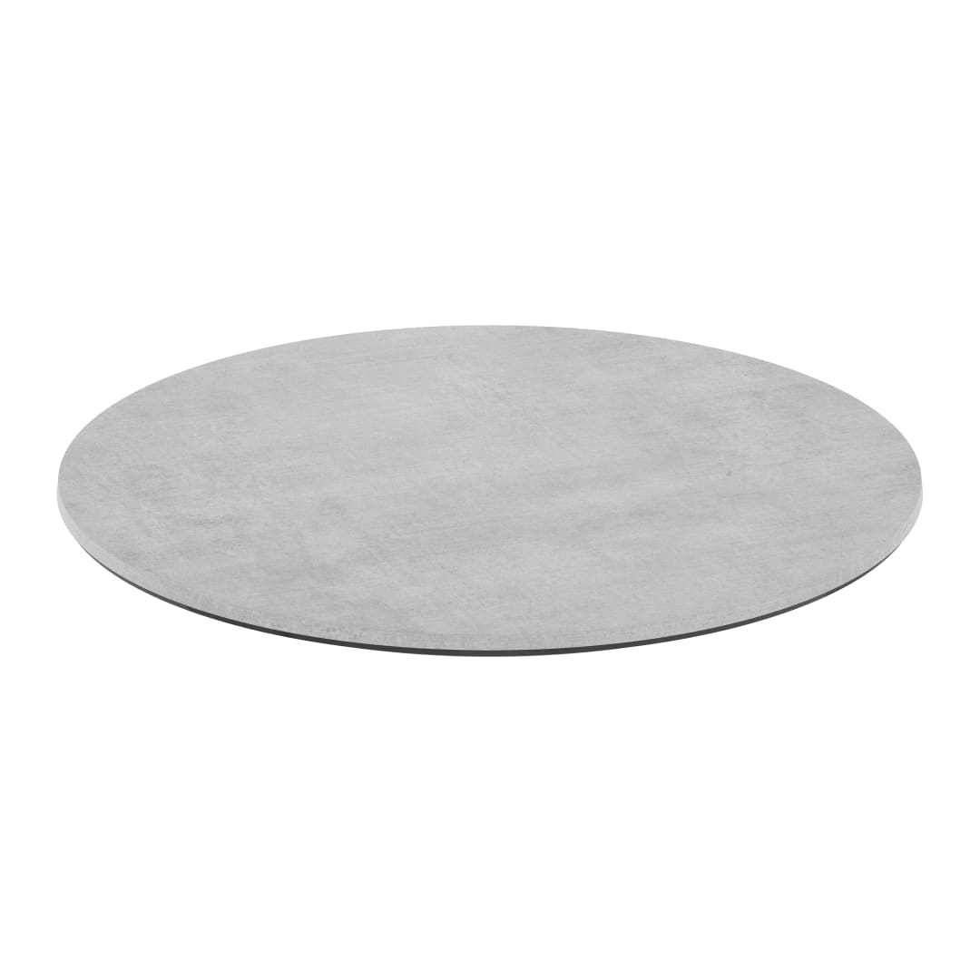 TopGuard 31.5" Round Gray Faux Concrete Outdoor Tabletop with Seamless Surface Technology, Moisture, Scratch, Heat, UV Resistant