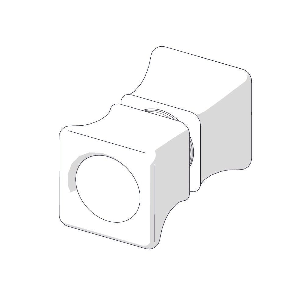 Back-to-Back Square Knob Handle