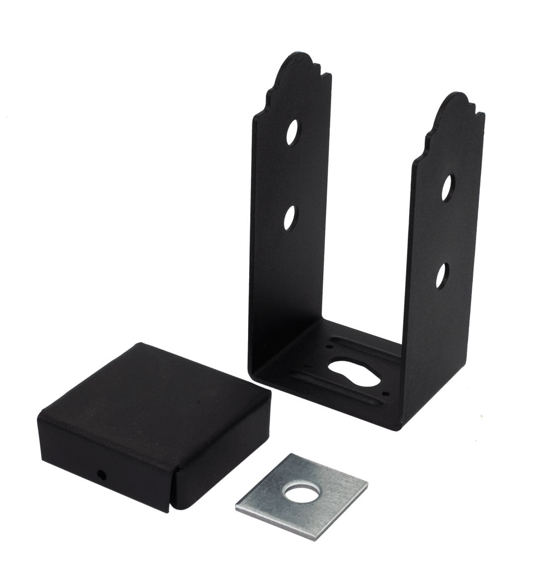 Simpson Strong-Tie APB44 Outdoor Accents® Mission Collection® ZMAX®, Black Powder-Coated Post Base for 4x4 (Pack of 8)