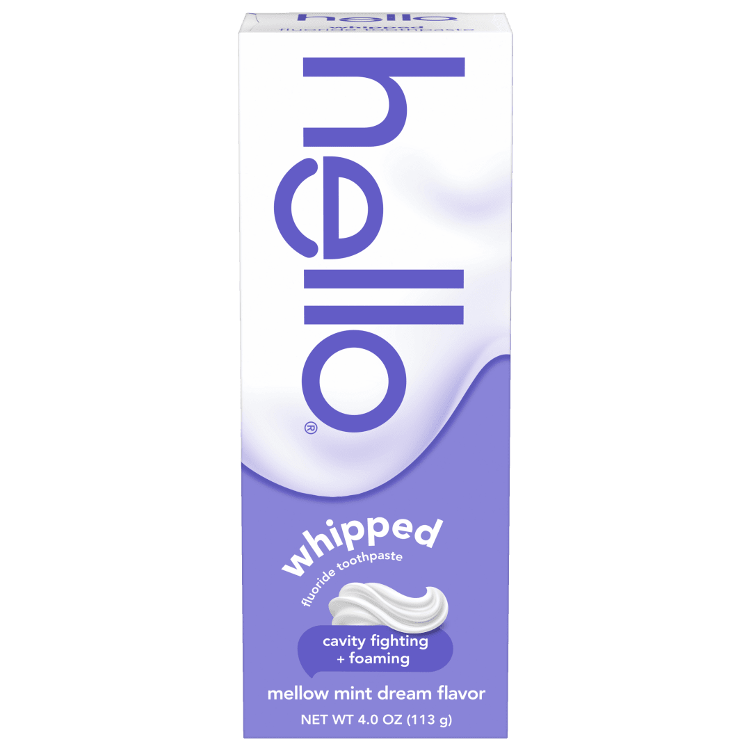 hello Whipped Fluoride Toothpaste, Minty Foam Toothpaste, Mellow Mint Dream, 4.0 oz