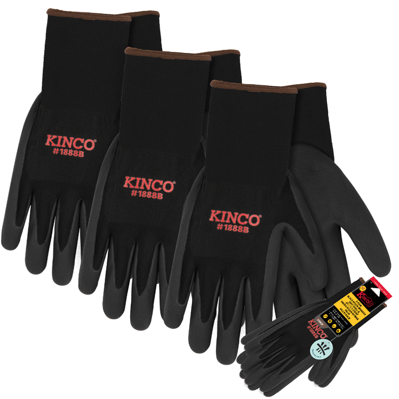 3-Pair Black Nylon-Spandex Knit Shell &amp; CoolCoat™ Micro-Foam Nitrile Palm Multi-Pack