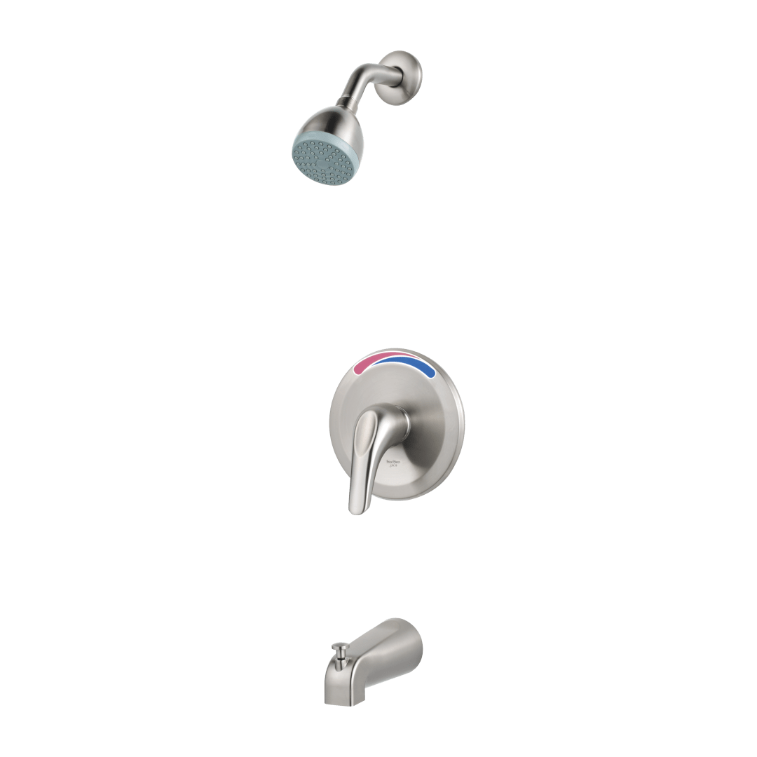 Pfirst Series 1-Handle Tub/Shower Trim Kit in Brushed Nickel