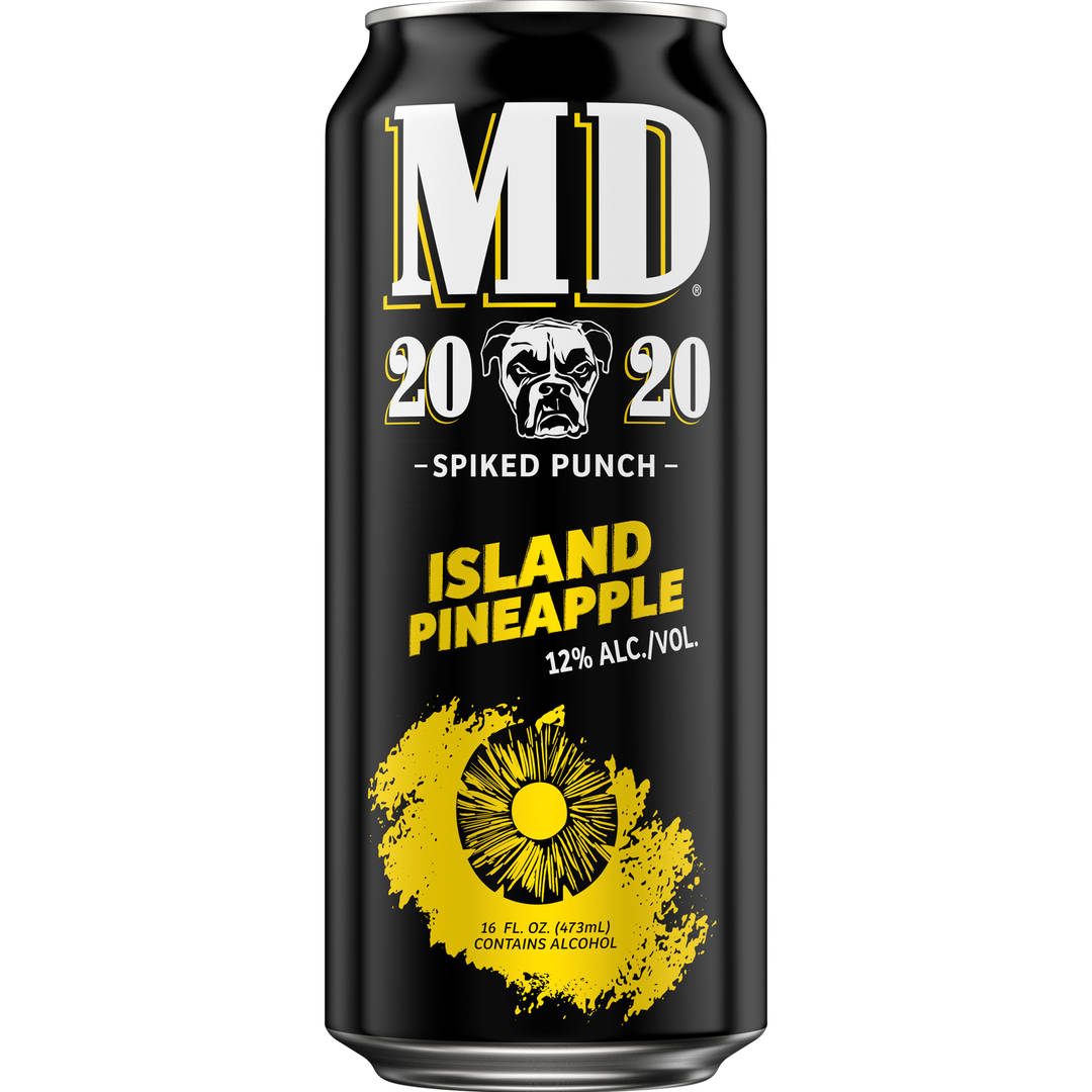Md Spiked Punch Island Pineapple Beer 6, 16 fl oz Cans