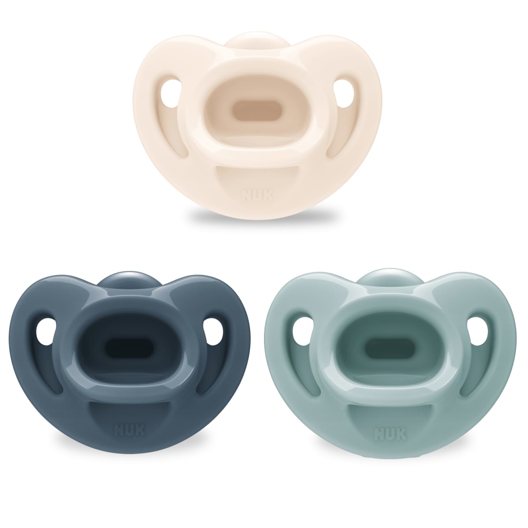 NUK® First Choice Comfy™ 100% Silicone Pacifier, 0-6 months, 3 pack