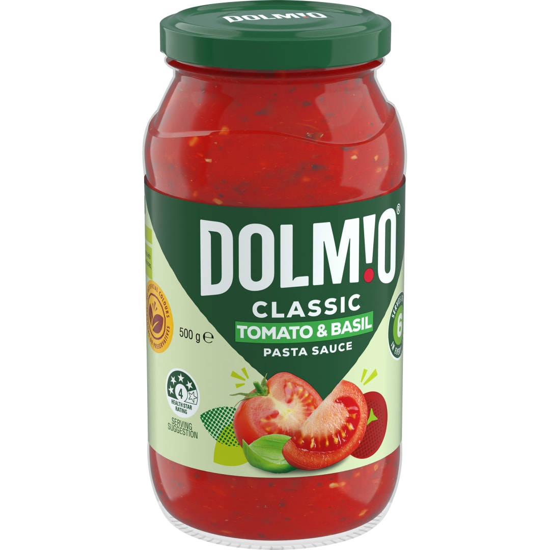DOLMIO Pasta Sauce Classic Tomato with Basil 500g Jar