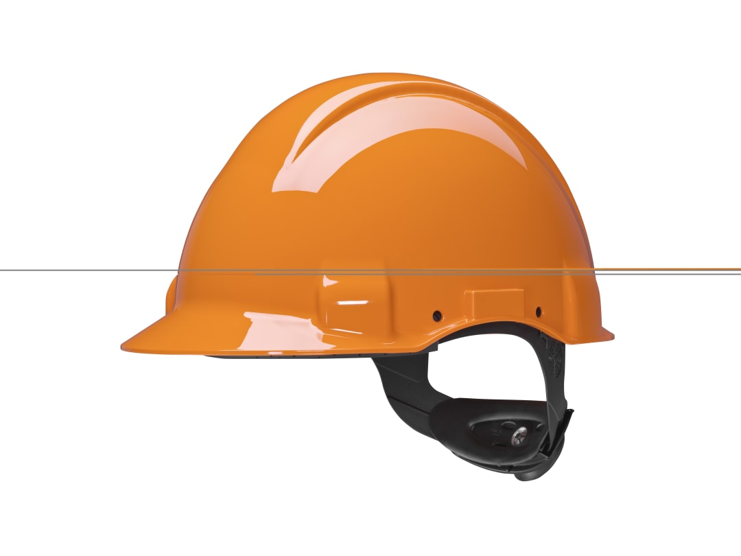 3M™ Sert Başlık, Uvicator, Mandallı, Havalandırmasız, Dielektrik 440 V, Plastik Ter Bantlı, Turuncu, G3001NUV-OR