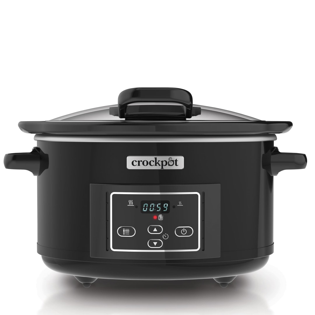 Crockpot® Lift and Serve Digital Slow Cooker with Hinged Lid and Programmable Countdown Timer | 4.7 Litre (up to 5 People) [CSC052X] (EU Plug)