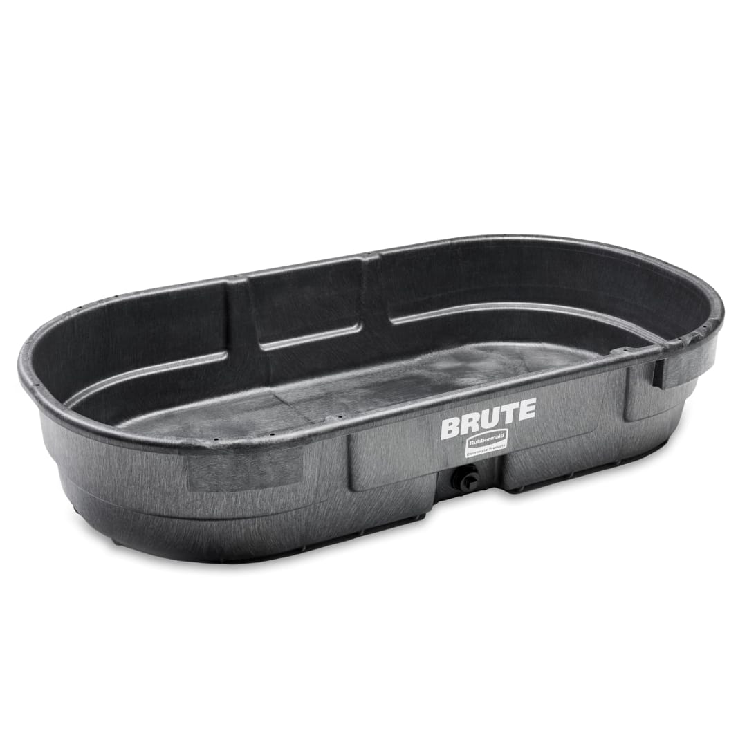 Rubbermaid Commercial Products BRUTE 120 Gallon Low Profile Stock Tank, Water Trough, Horse Trough, Livestock Tank, Black