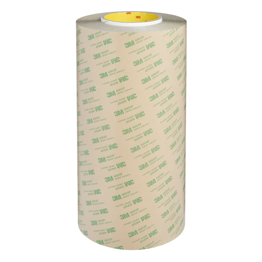 3M™ Adhesive Transfer Tape 468MP, Transparent, 610 mm x 165 m, 0.13 mm