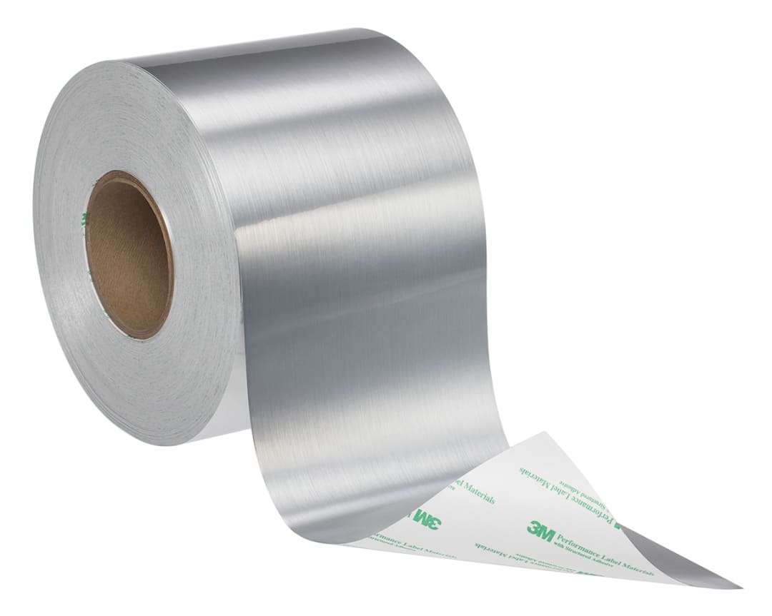 3M™ Structural Adhesive Label Material 7214SA, Silver, 686 mm x 137 m