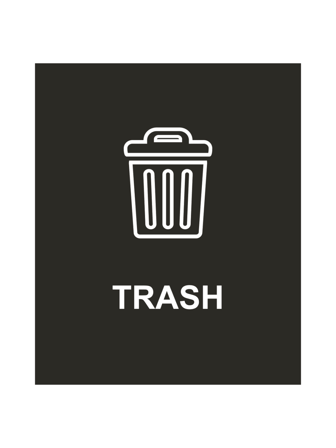 SPECTRUM - Cube Slim Sign - Trash - Black-White